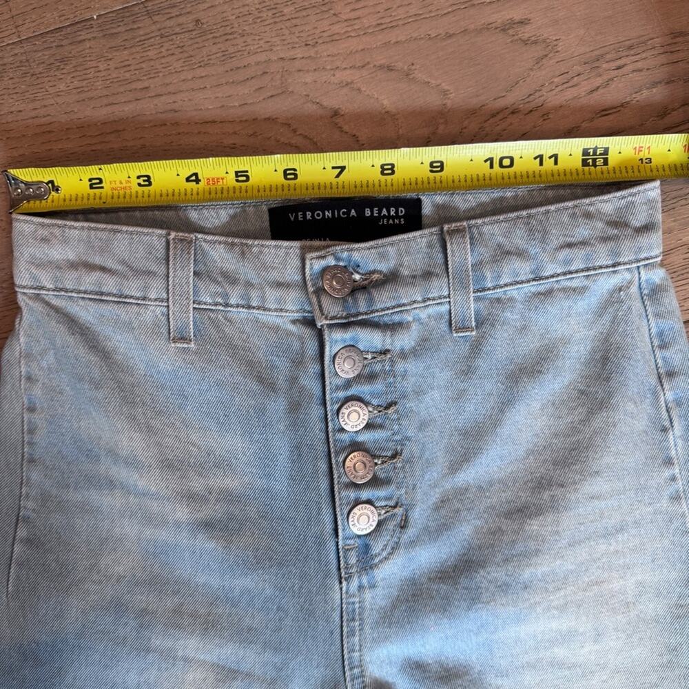 Veronica Beard Grant wide leg raw hem Jeans size 25 - Picture 11 of 13